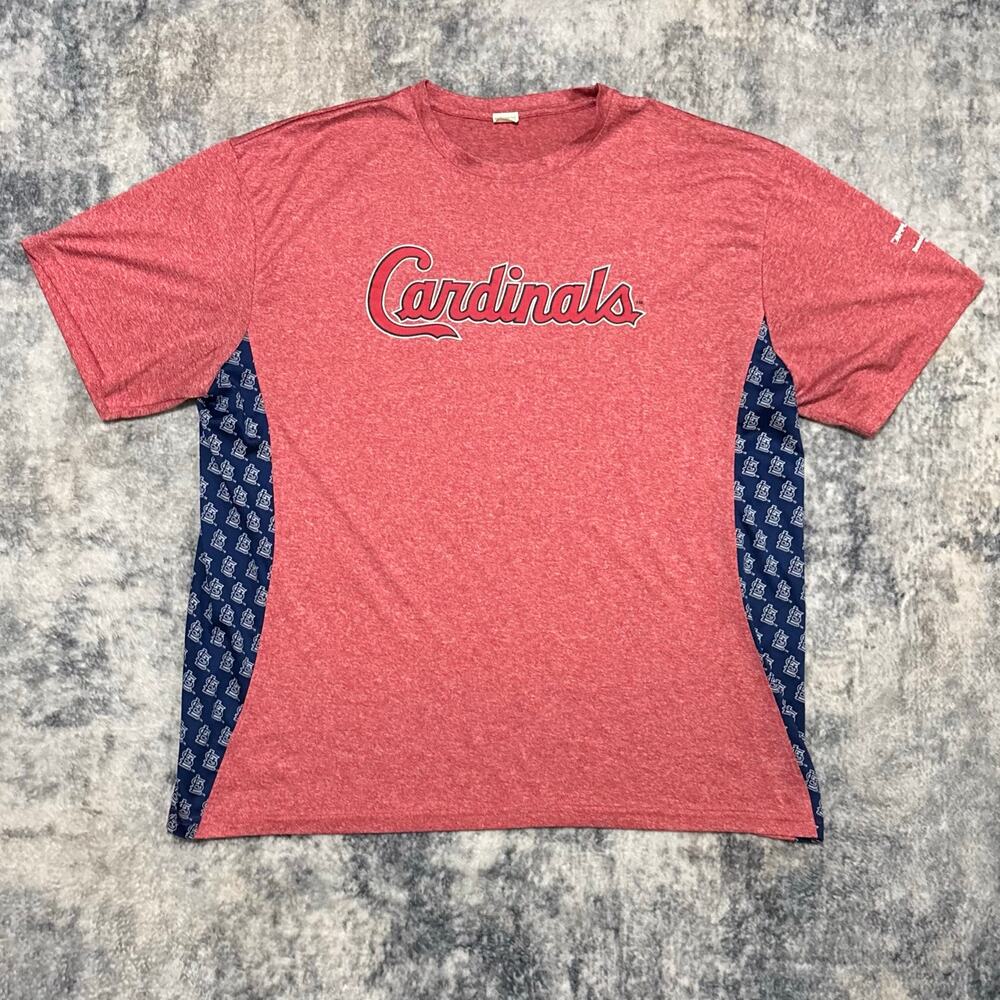 St. Louis Cardinals MLB T-Shirt XL Red Blue Side Panels Baseball